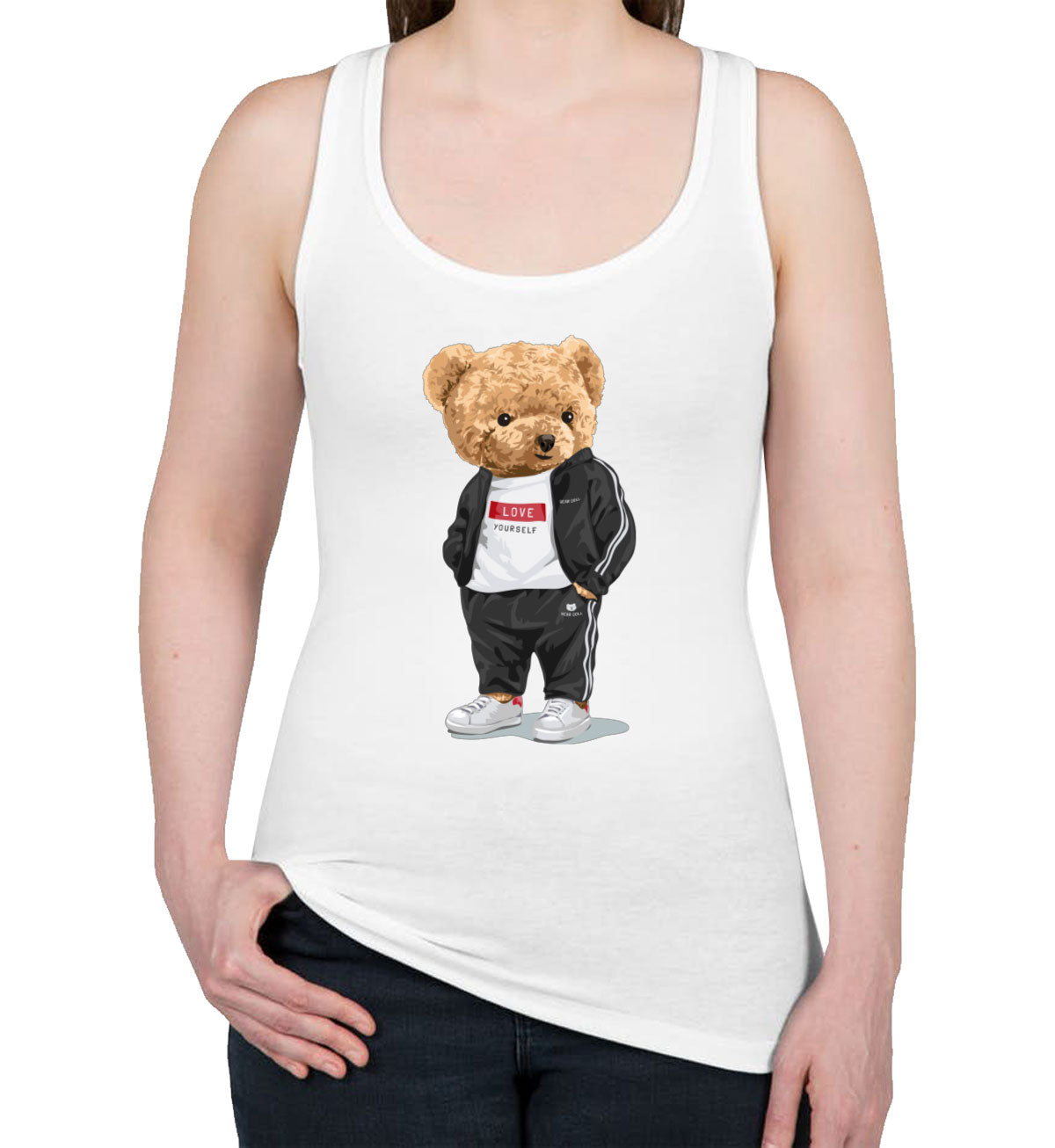 Teddy Bear Love Women's Racerback Tank Top