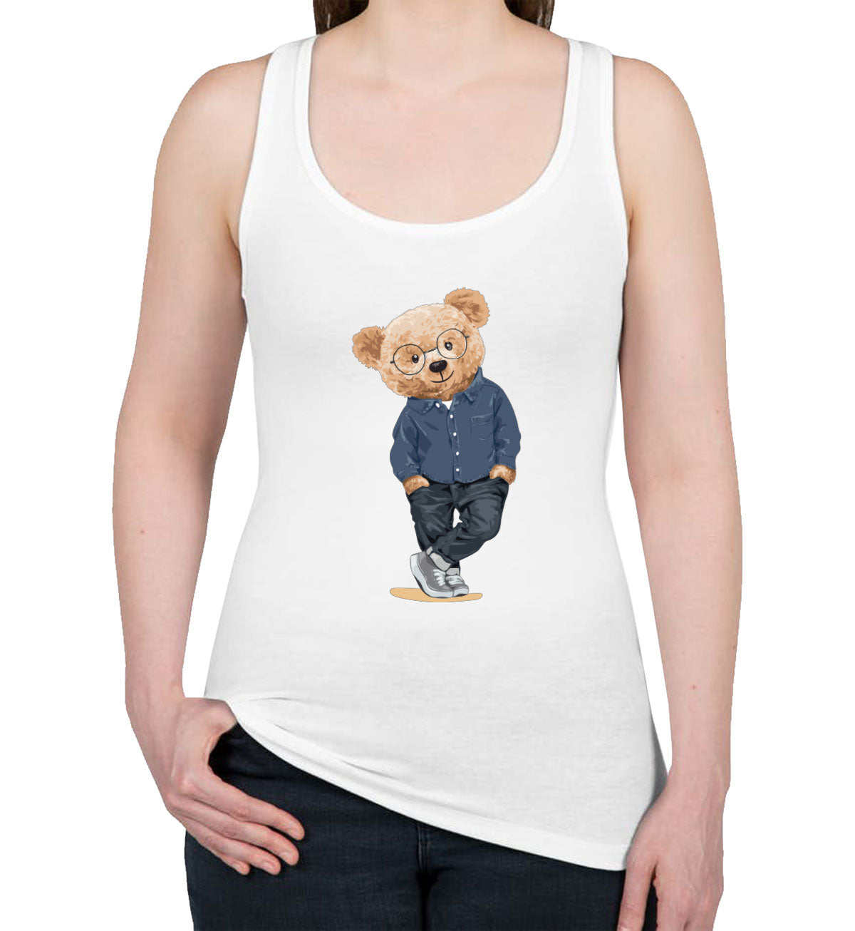 Teddy Bear Nice Guy Women's Racerback Tank Top