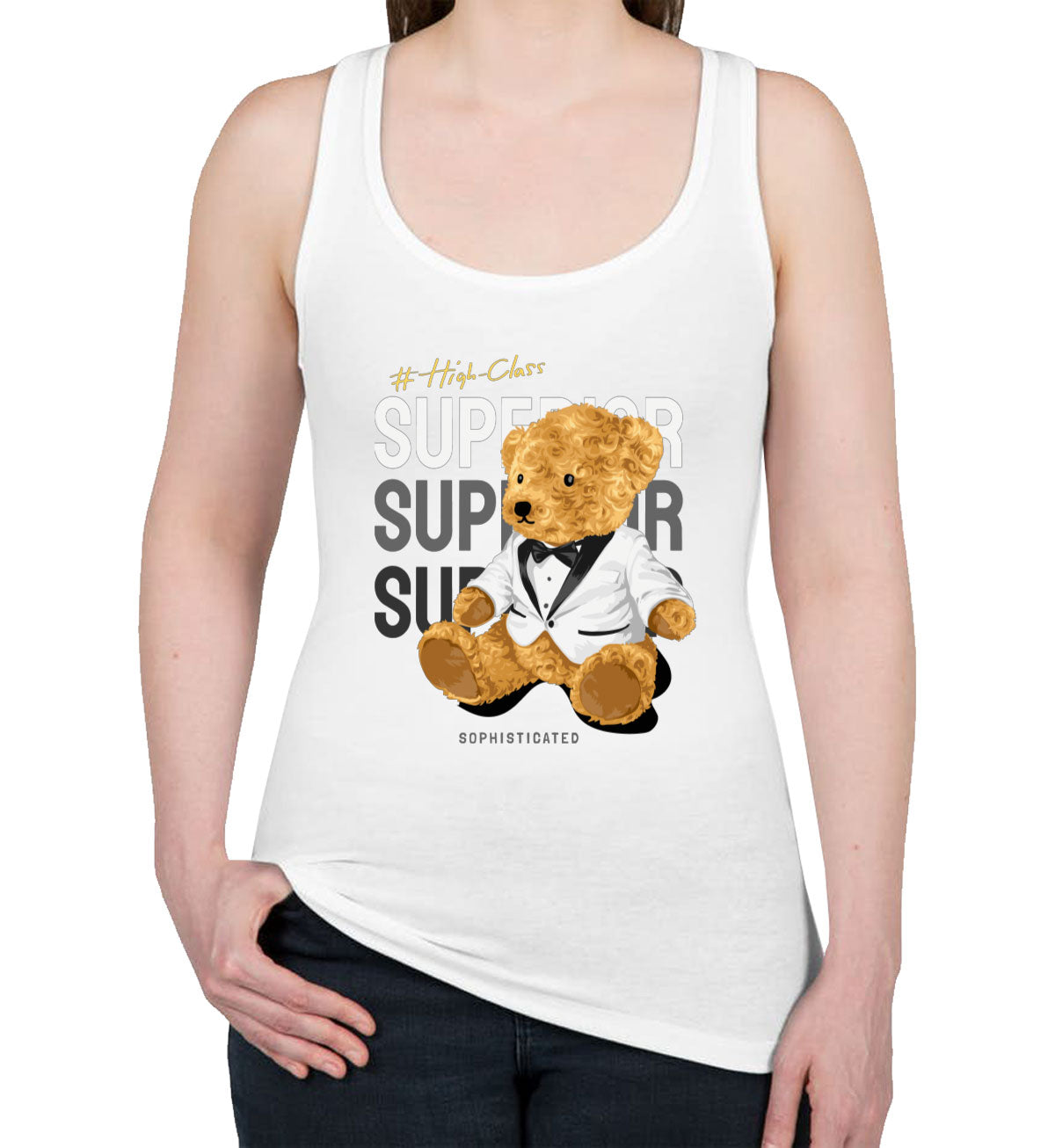 Teddy Bear Superior Women's Racerback Tank Top