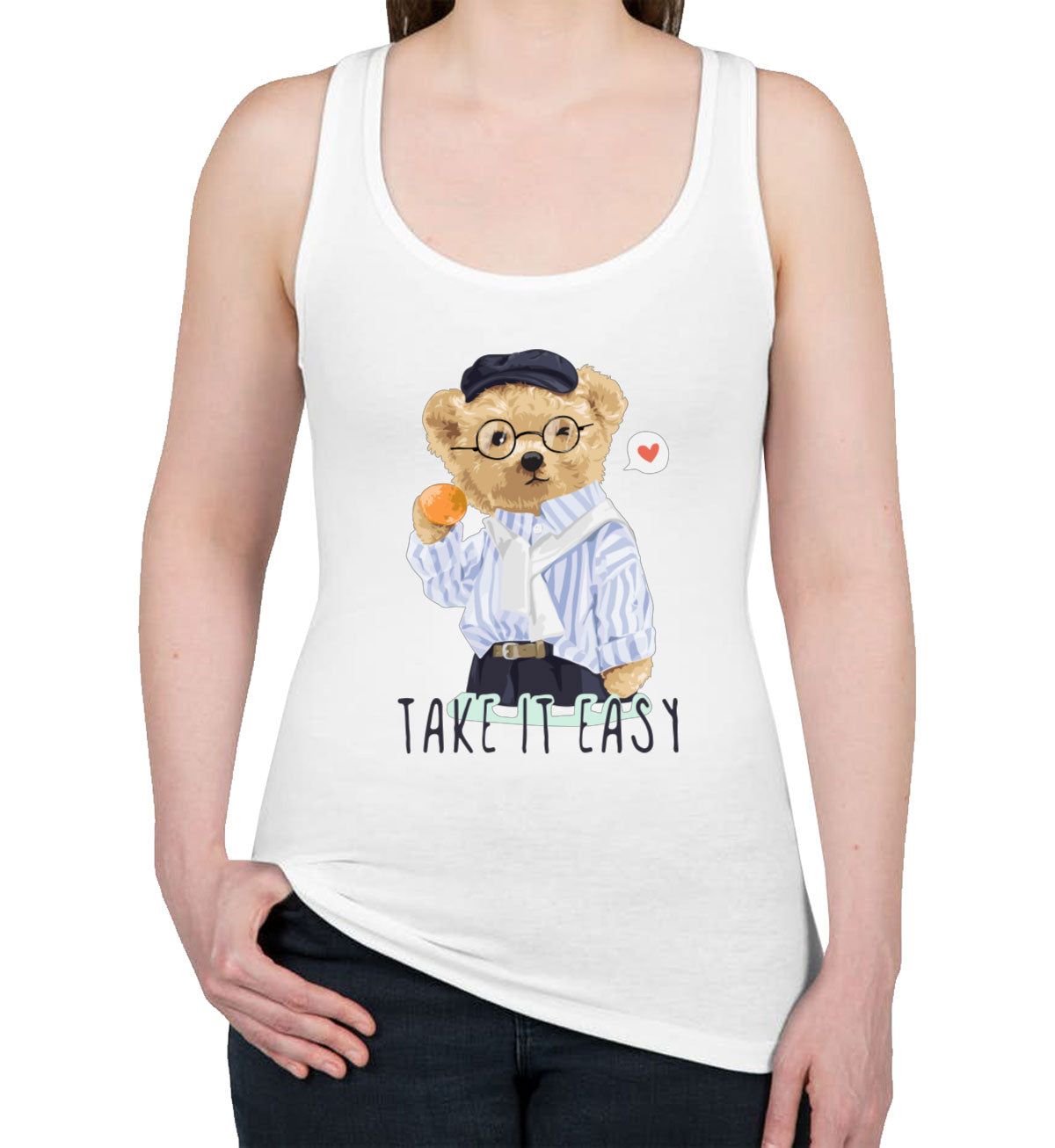 Teddy Bear Take It Women's Racerback Tank Top