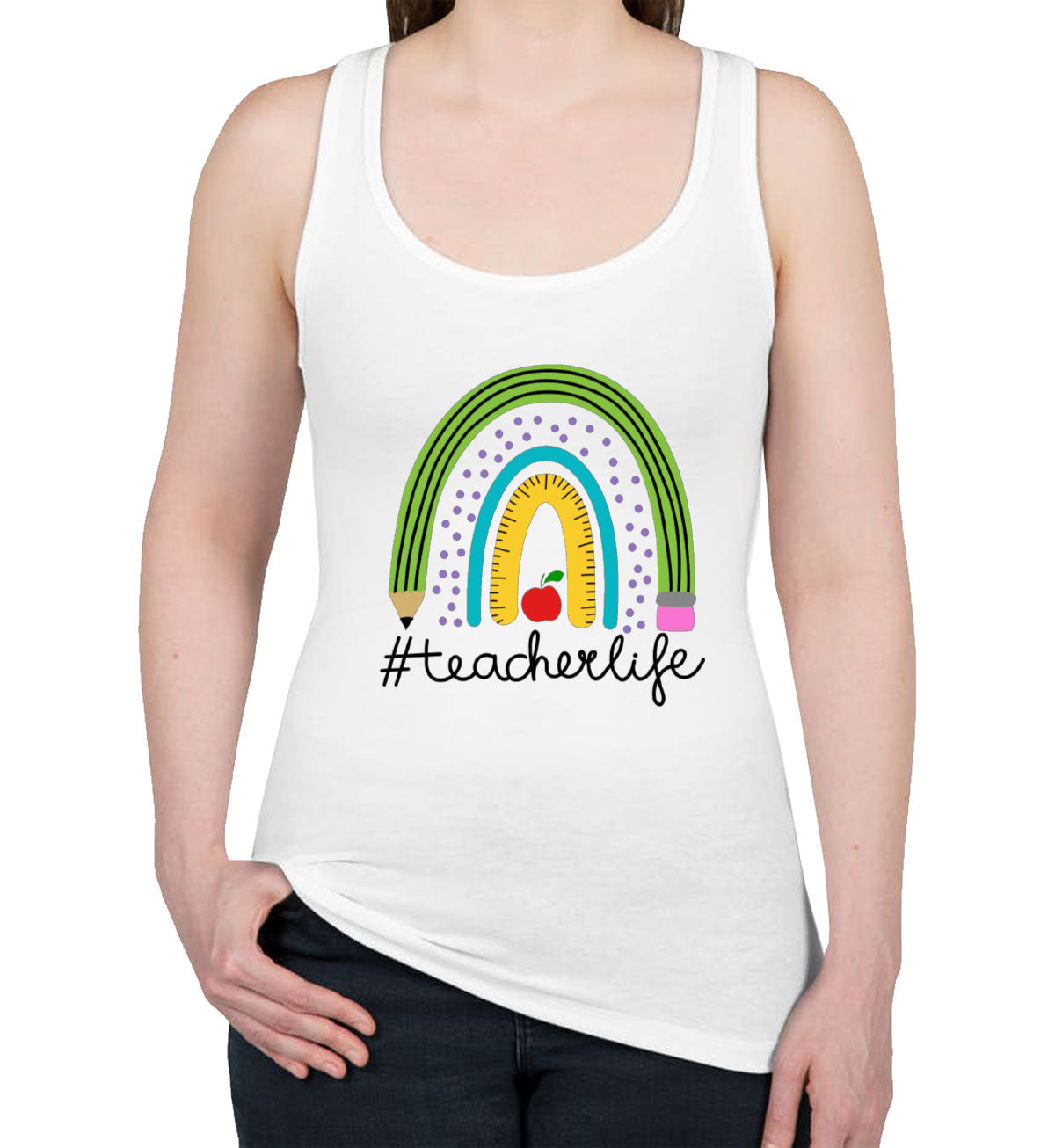 Teacher Life Women's Racerback Tank Top