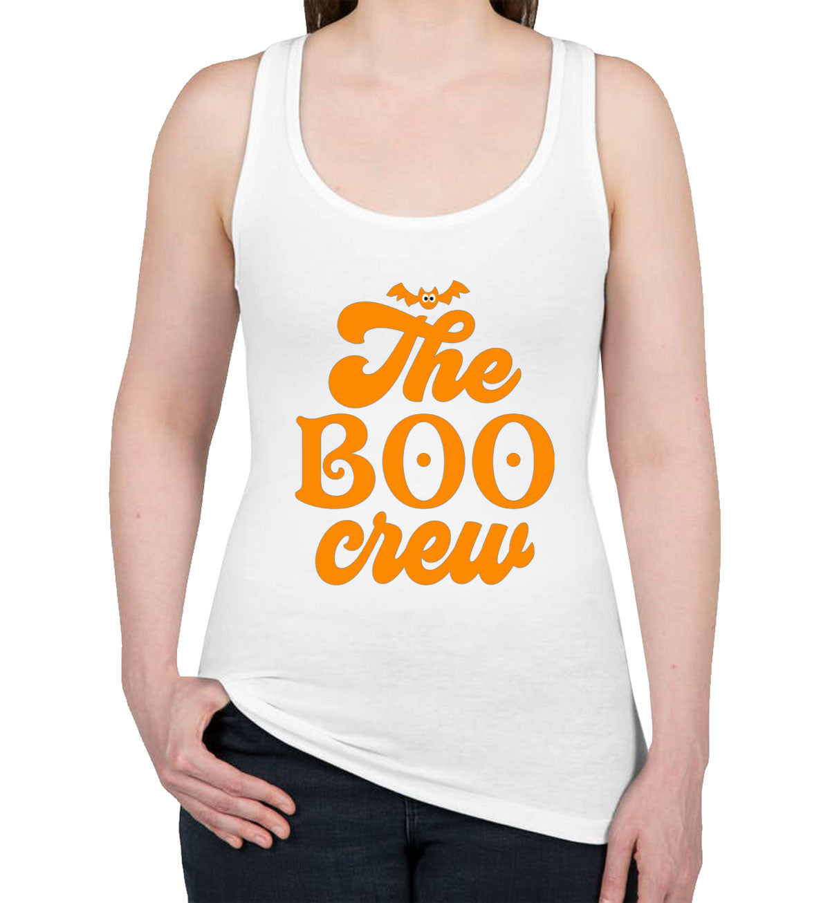 The Boo Crew Halloween Women's Racerback Tank Top