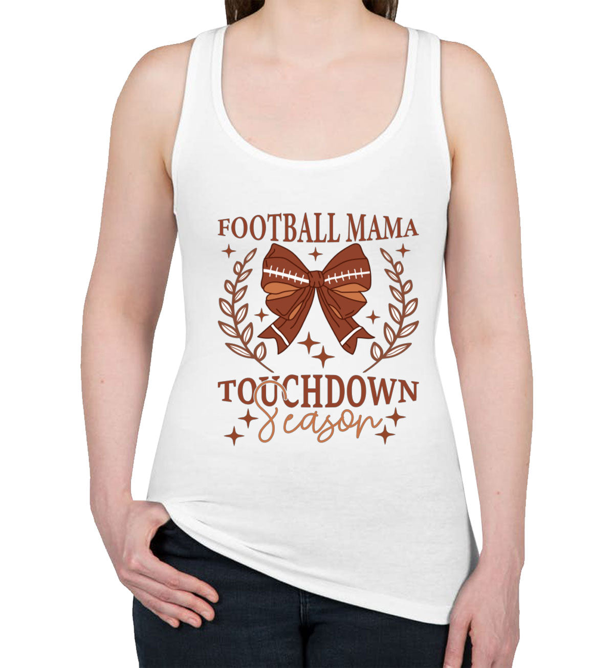 Football Mama Touchdown Season Women's Racerback Tank Top