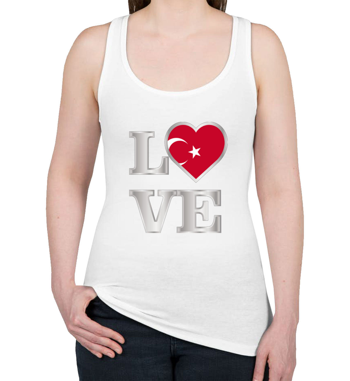 Turkiye Love Women's Racerback Tank Top