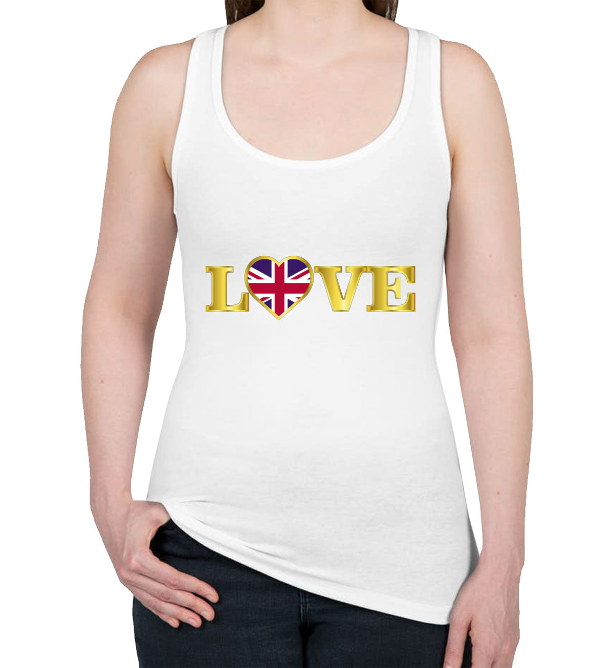 United Kingdom Love Women's Racerback Tank Top