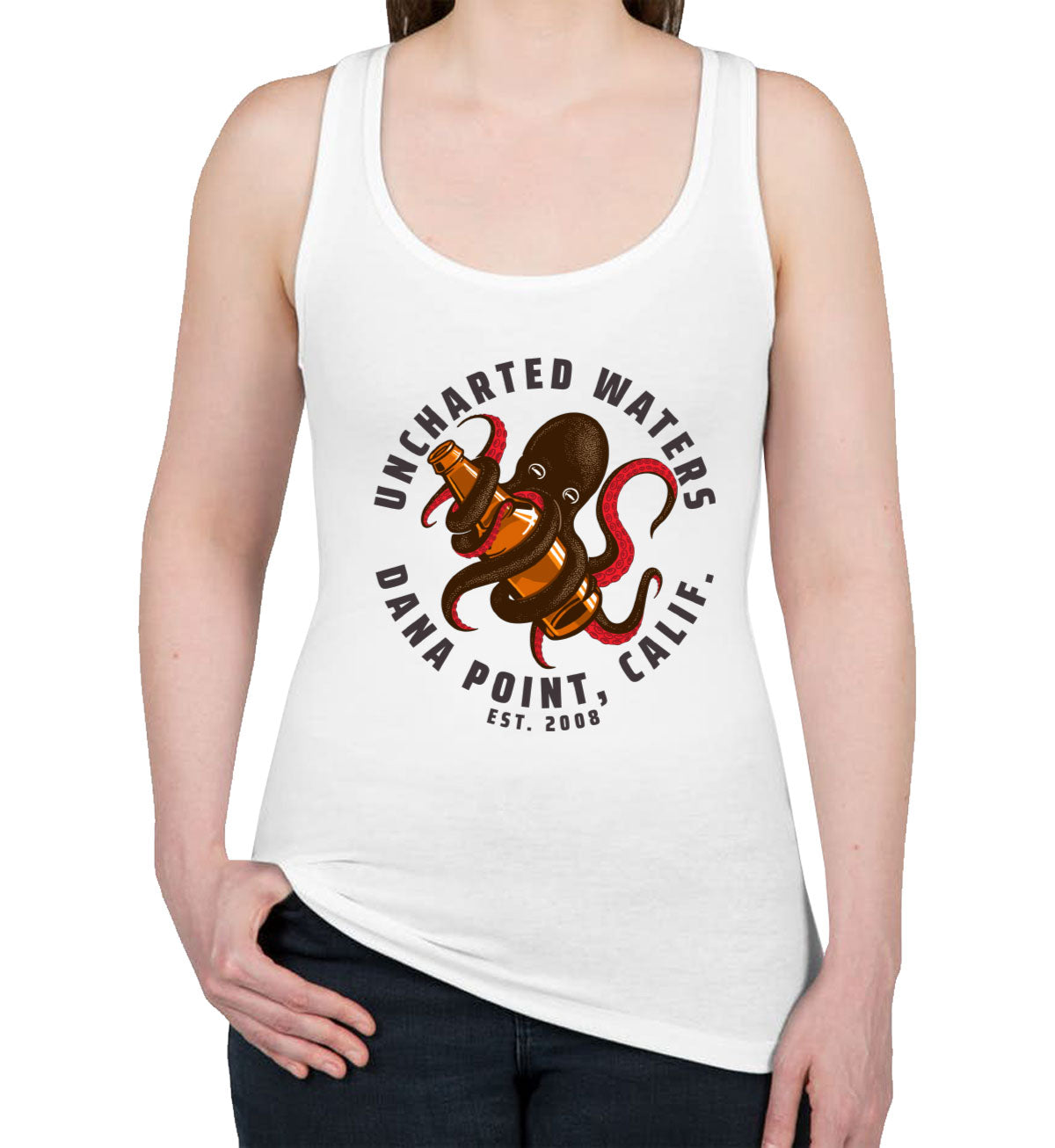 Uncharted Waters Dana Point California Women's Racerback Tank Top