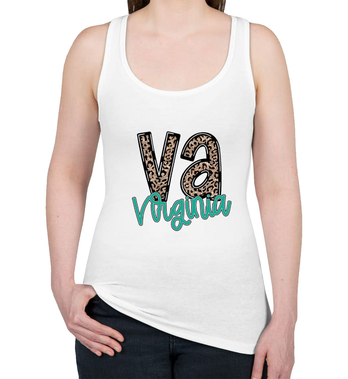 Virginia State Abbreviation Women's Racerback Tank Top