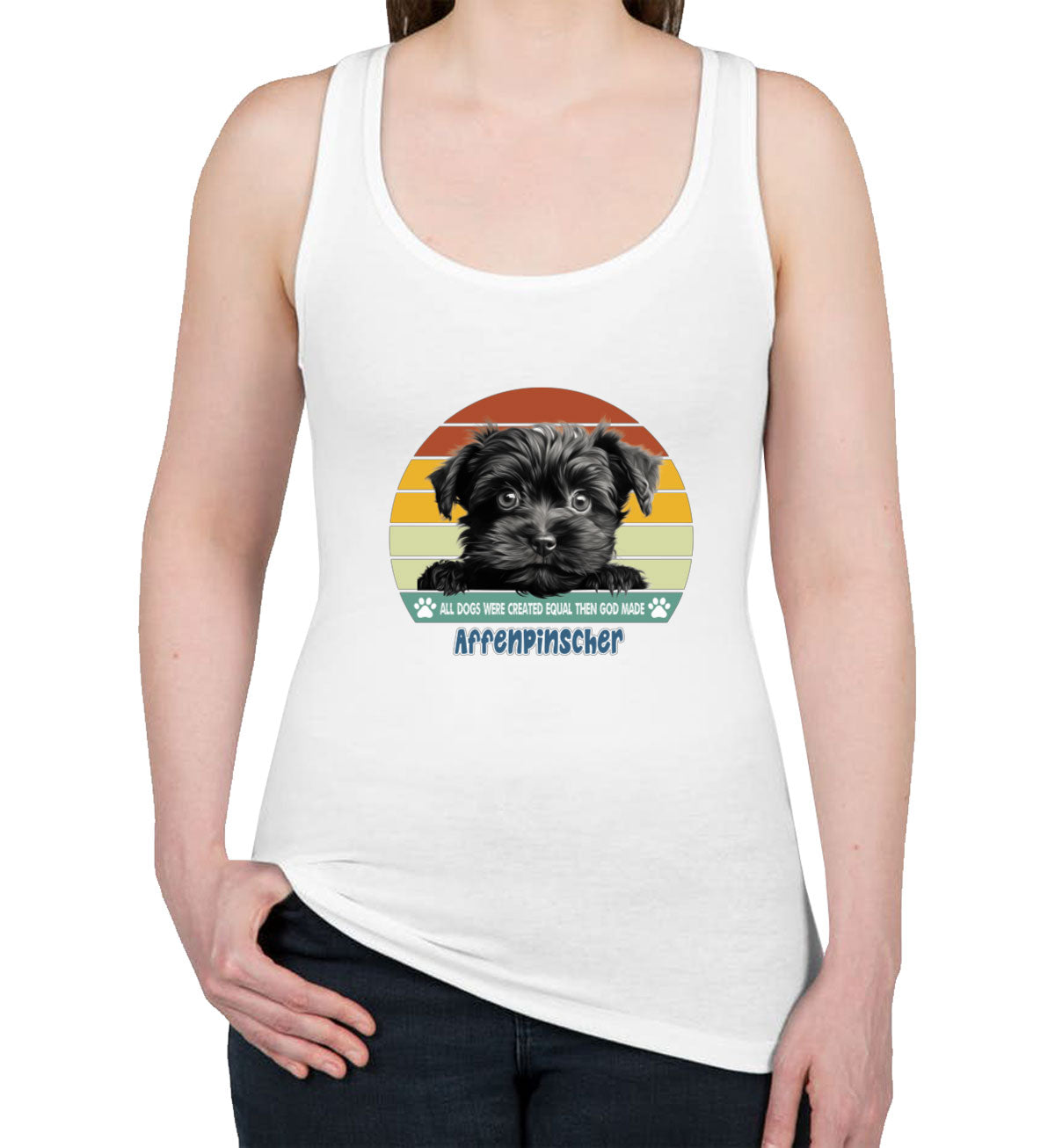 All Dogs Were Created Equal Affenpinscher Women's Racerback Tank Top