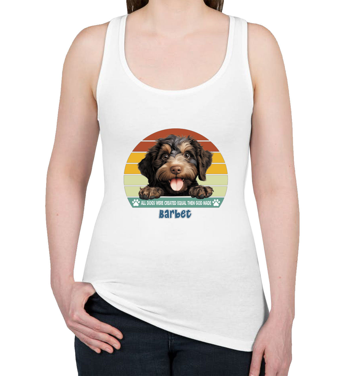 All Dogs Were Created Equal Barbet Women's Racerback Tank Top