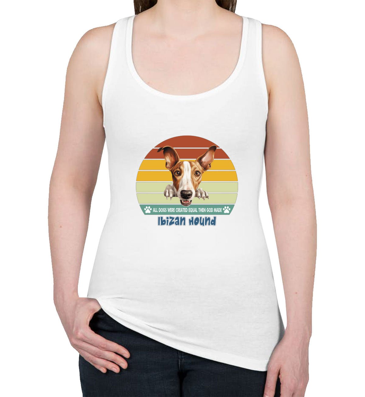 All Dogs Were Created Equal Ibizan Hound Women's Racerback Tank Top