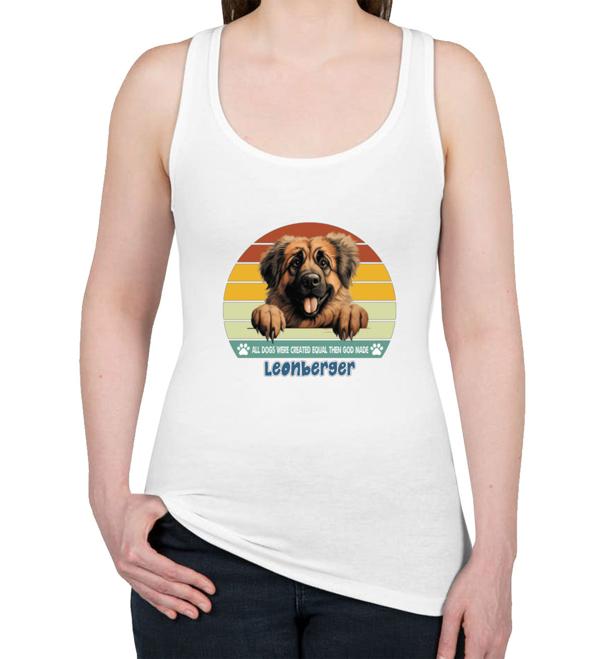 All Dogs Were Created Equal Leonberger Women's Racerback Tank Top