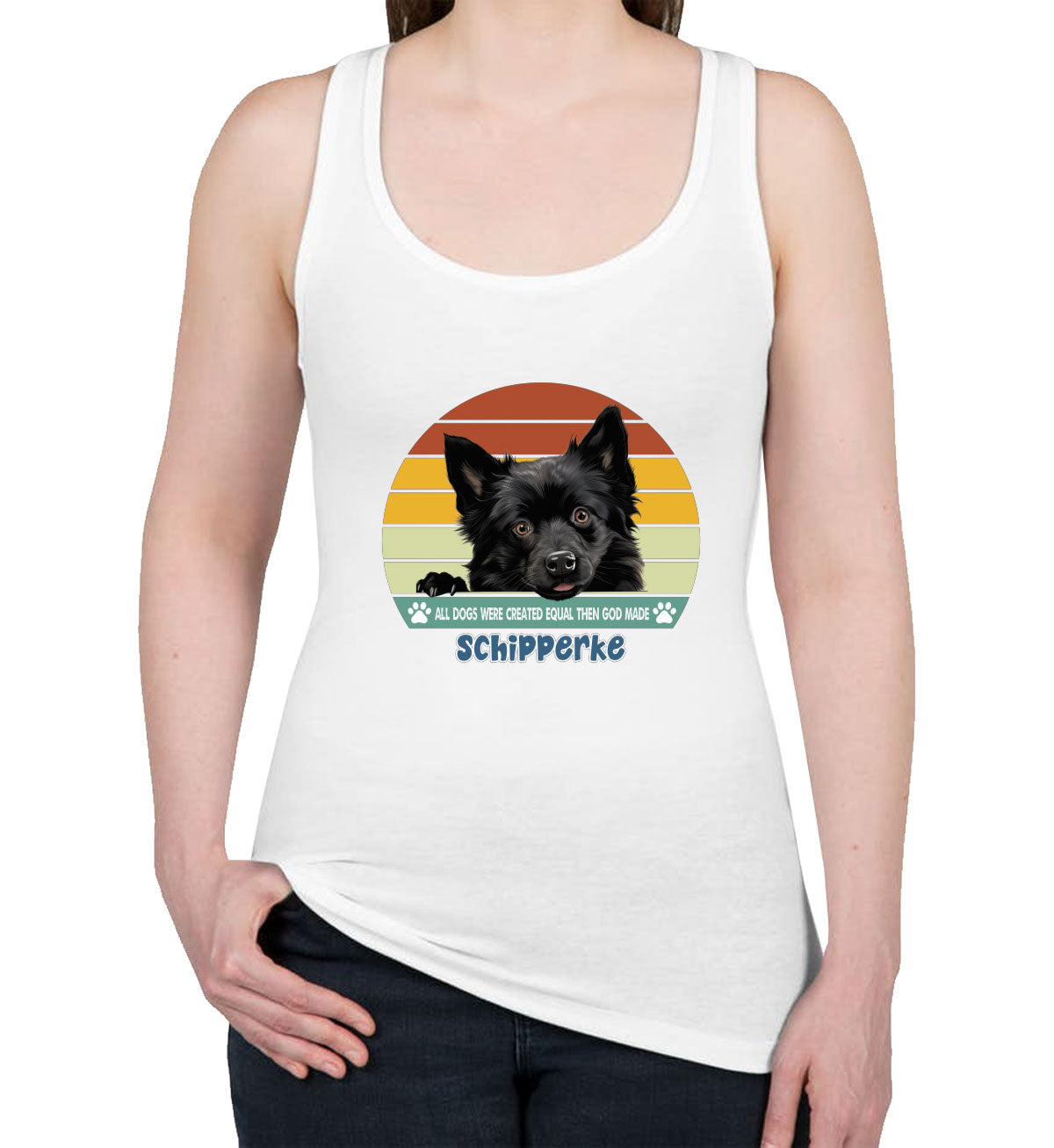 All Dogs Were Created Equal Schipperke Women's Racerback Tank Top