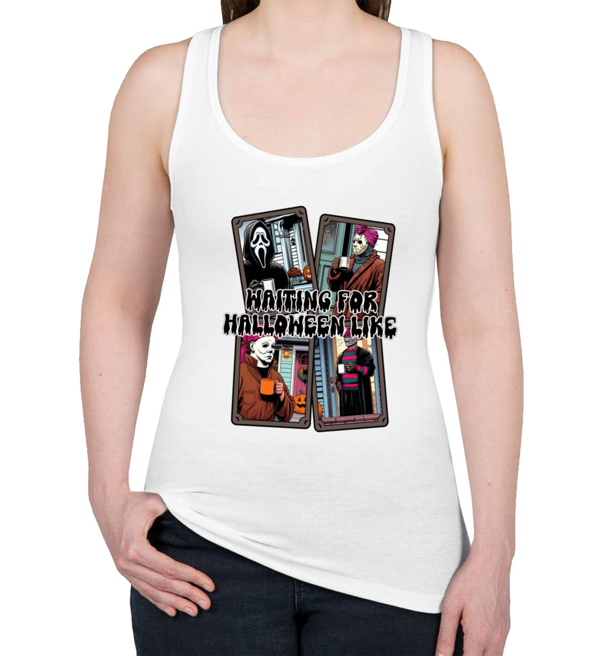 Waiting For Halloween Like Women's Racerback Tank Top