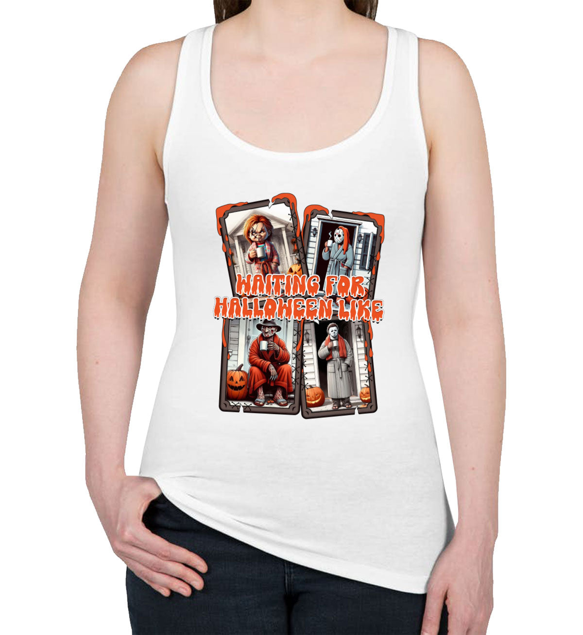 Waiting For Halloween Like Women's Racerback Tank Top