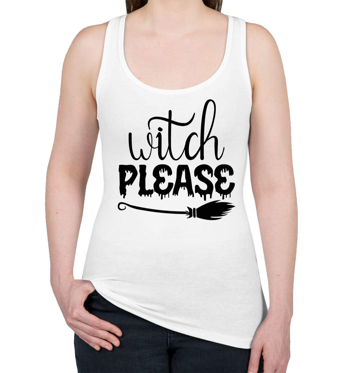 Witch Please Halloween Women's Racerback Tank Top