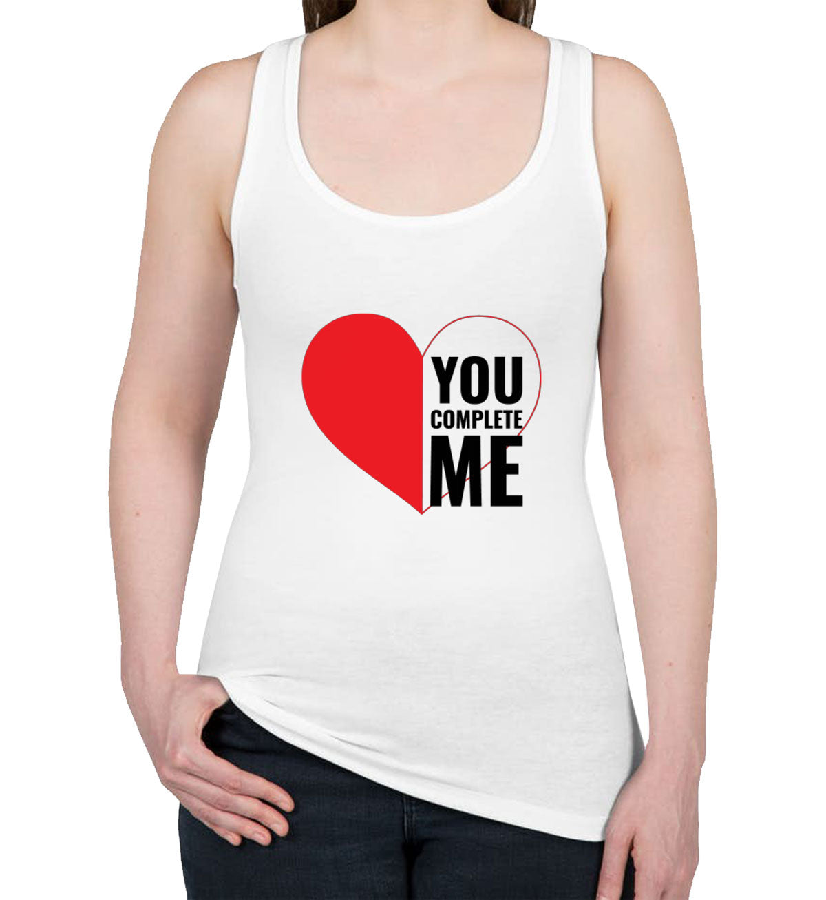 You Complete Me Valentine's Day Women's Racerback Tank Top