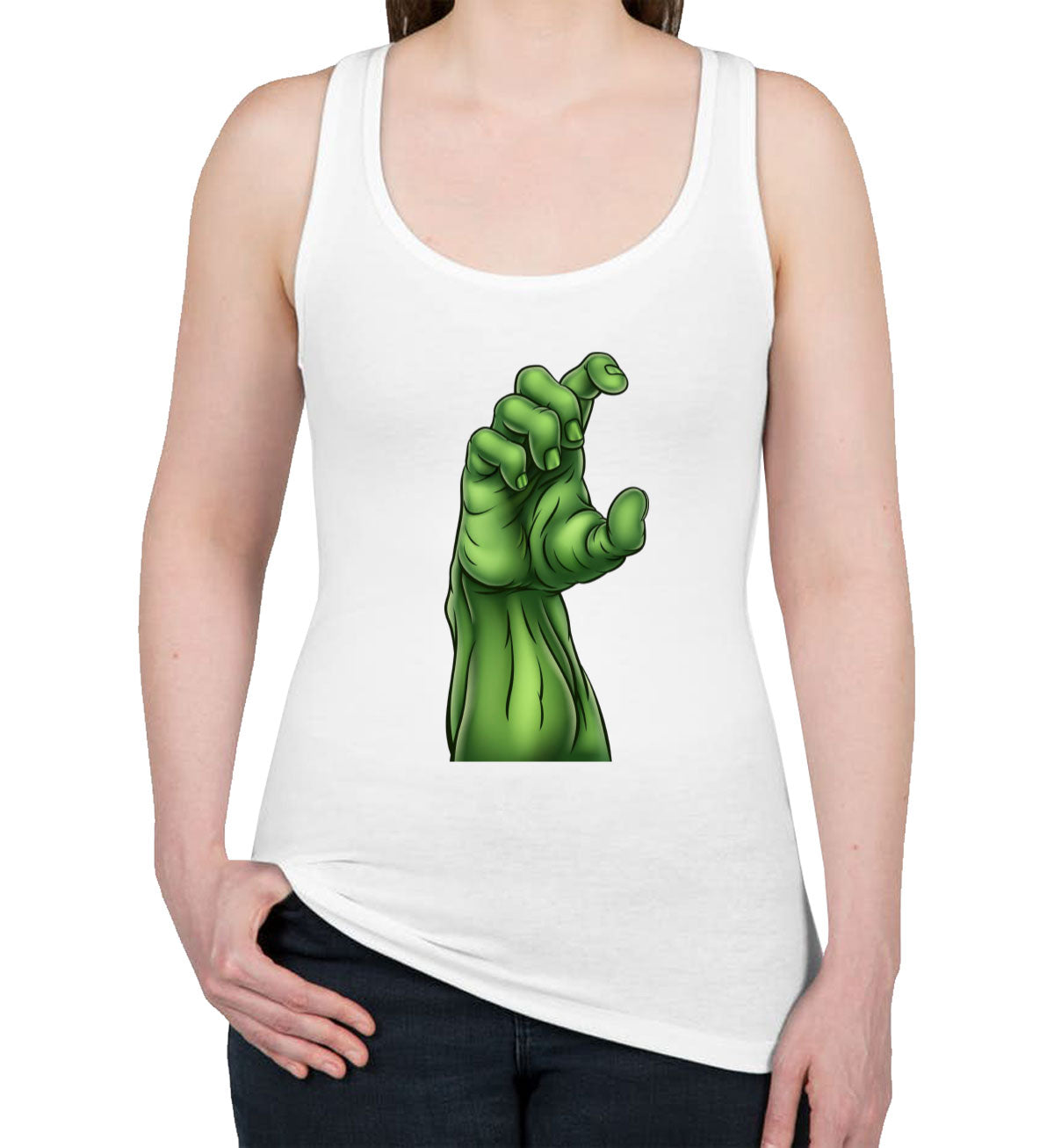 Zombie Monster Hand Halloween Women's Racerback Tank Top