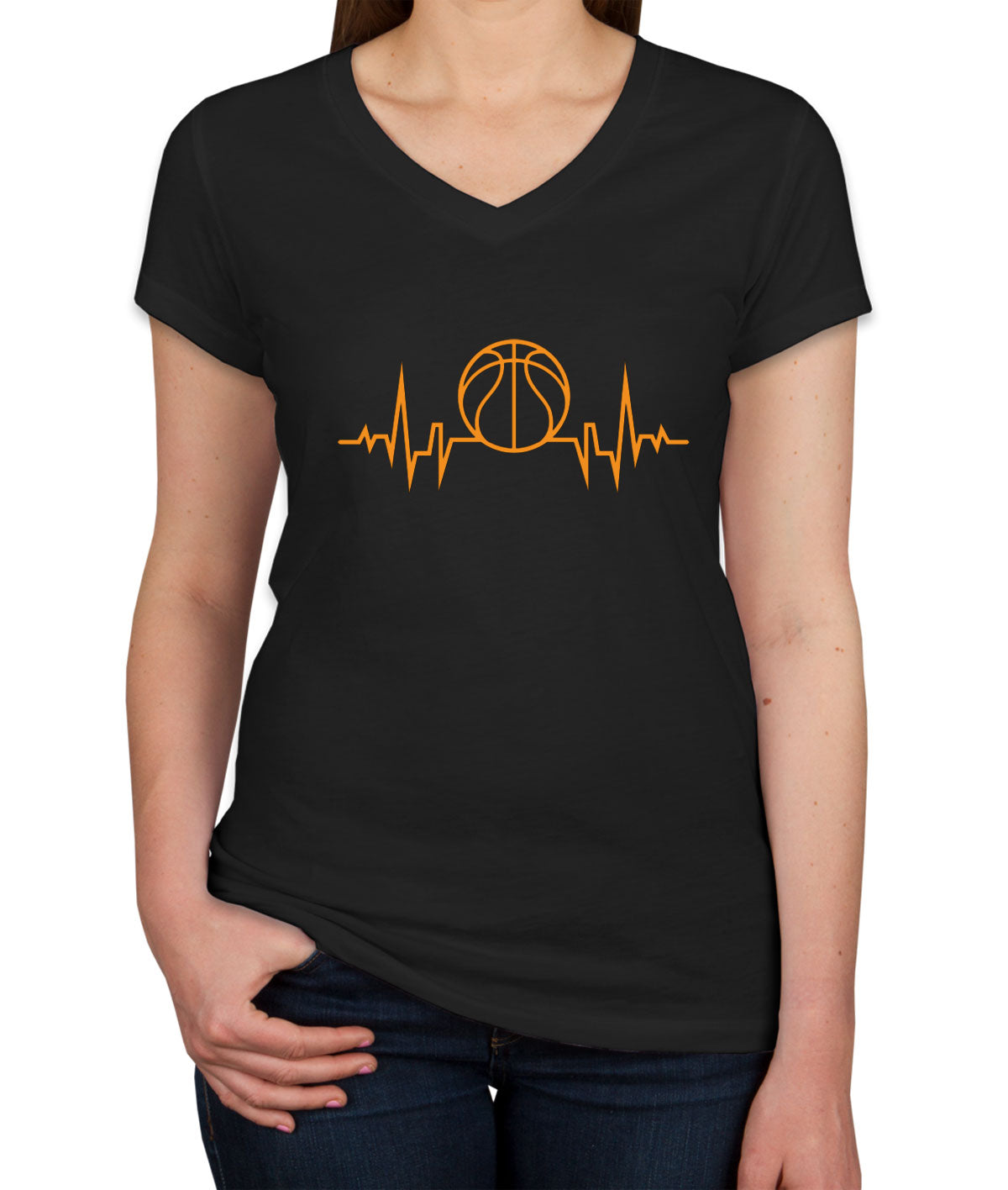 Basketball Lifeline Women's V Neck T-shirt