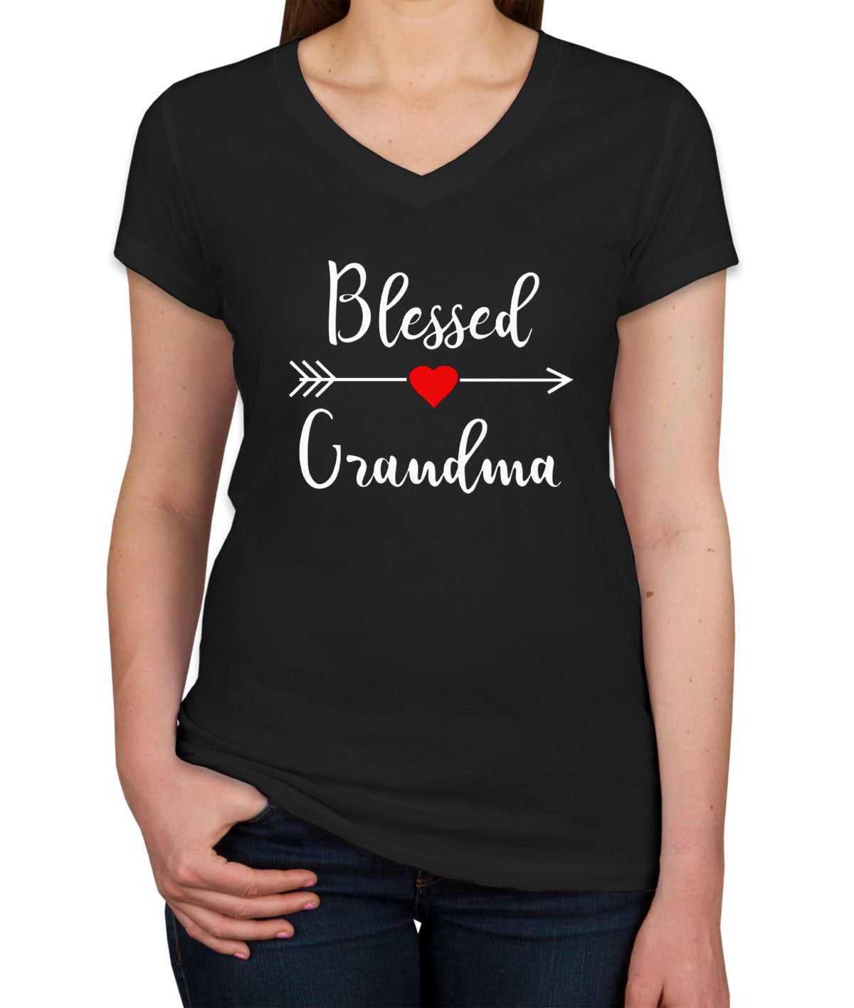 Blessed Grandma Mother's Day Women's V Neck T-shirt