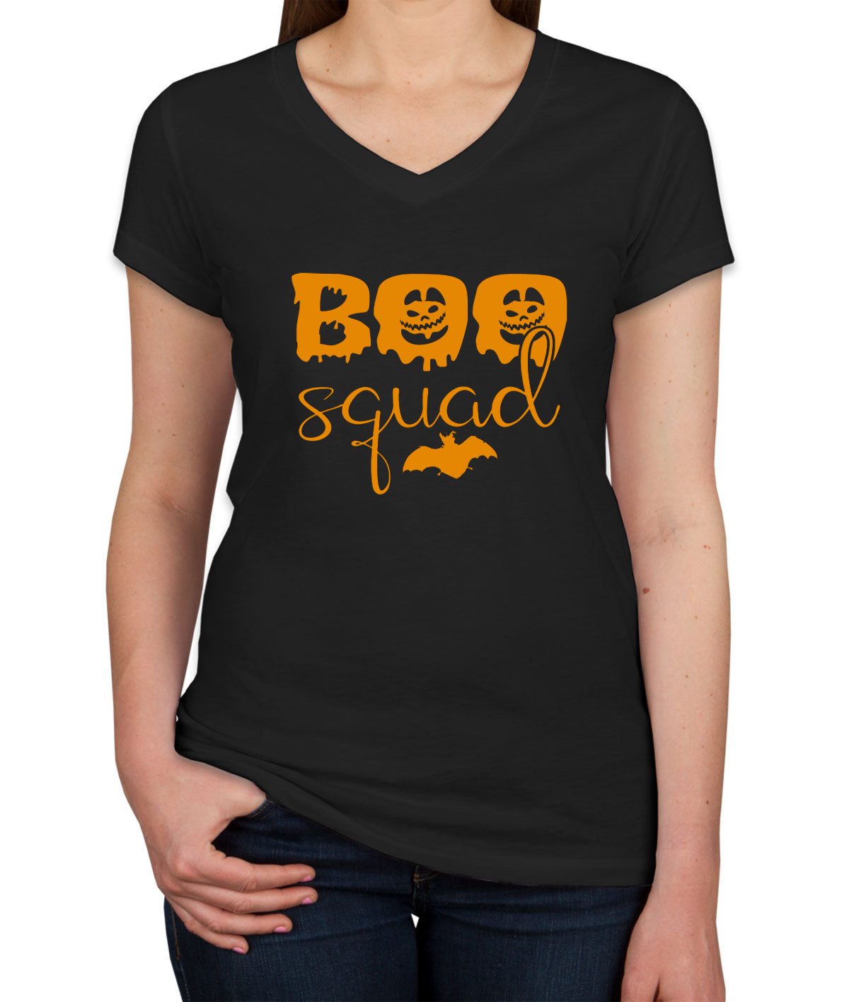 Boo Squad Halloween Women's V Neck T-shirt