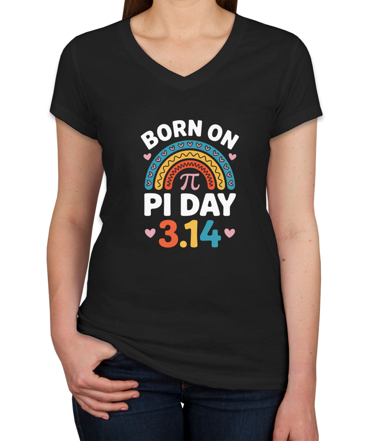 Born On Pi Day Women's V Neck T-shirt