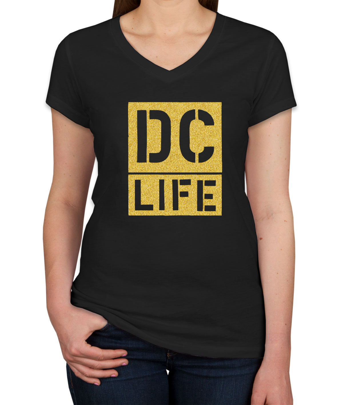 DC Life Washington DC Women's V Neck T-shirt