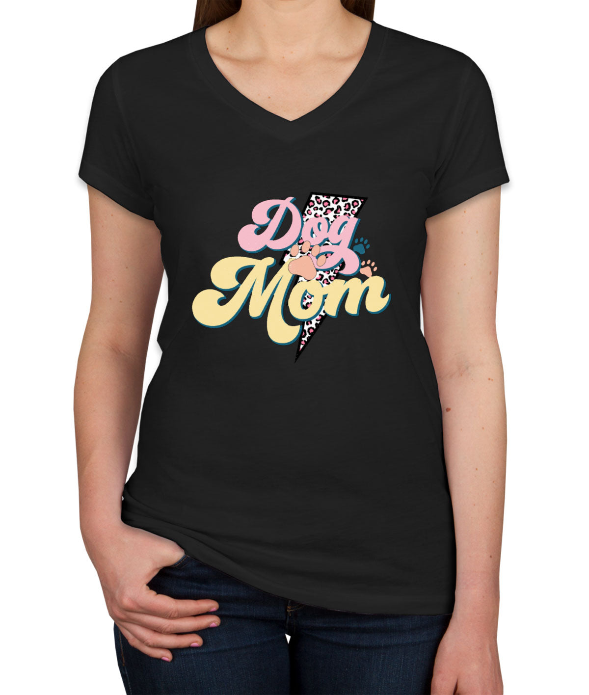 Dog Mom Mother's Day Women's V Neck T-shirt