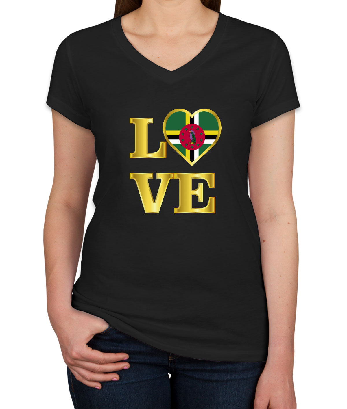 Dominica Love Women's V Neck T-shirt