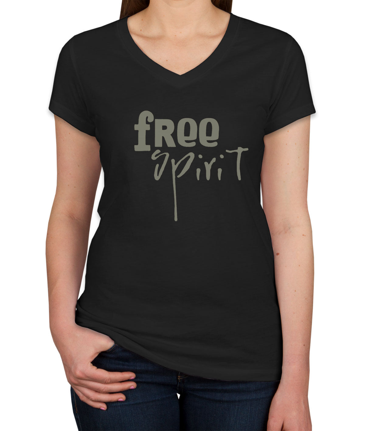 Free Spirit Women's V Neck T-shirt