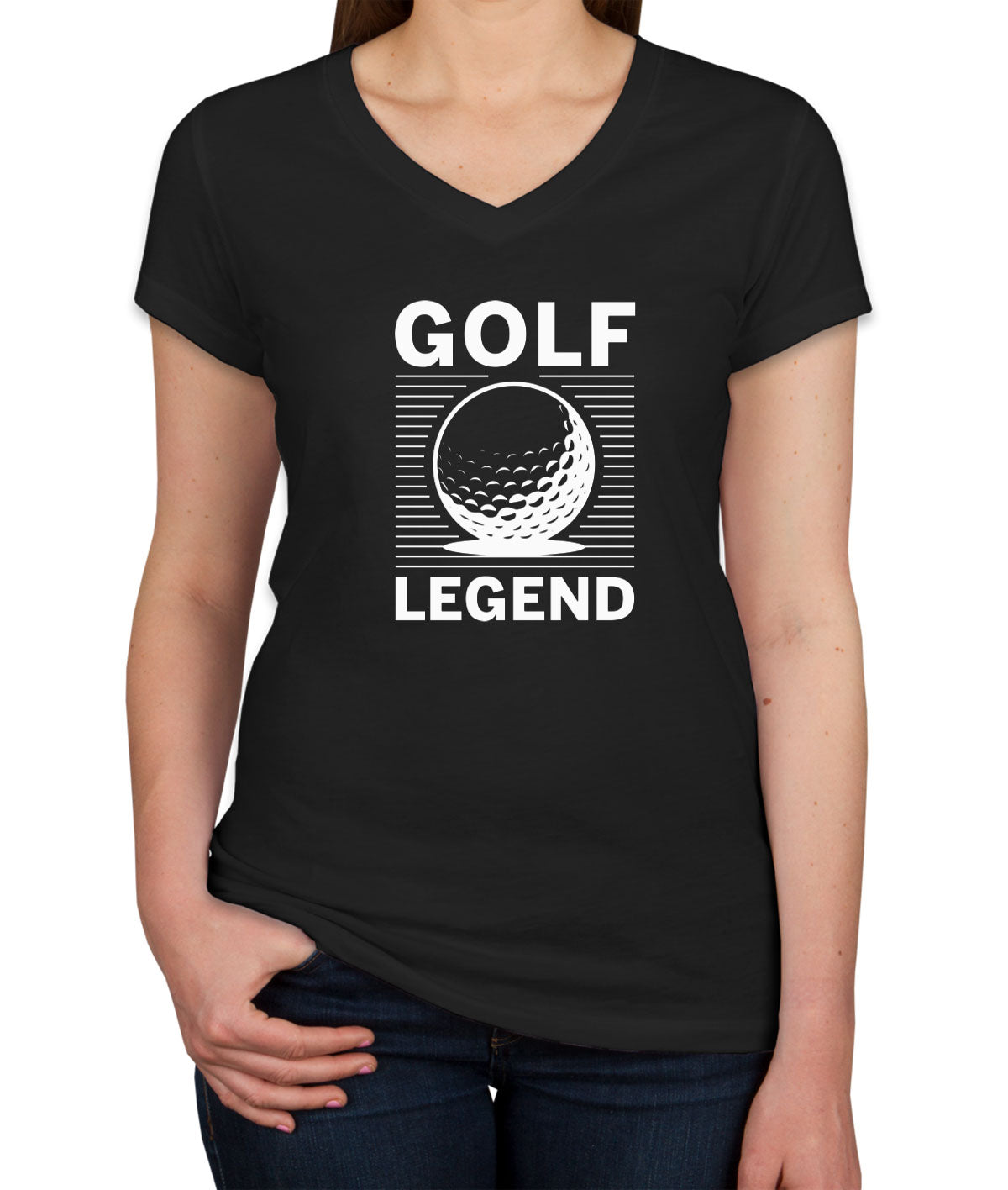 Golf Legend Women's V Neck T-shirt