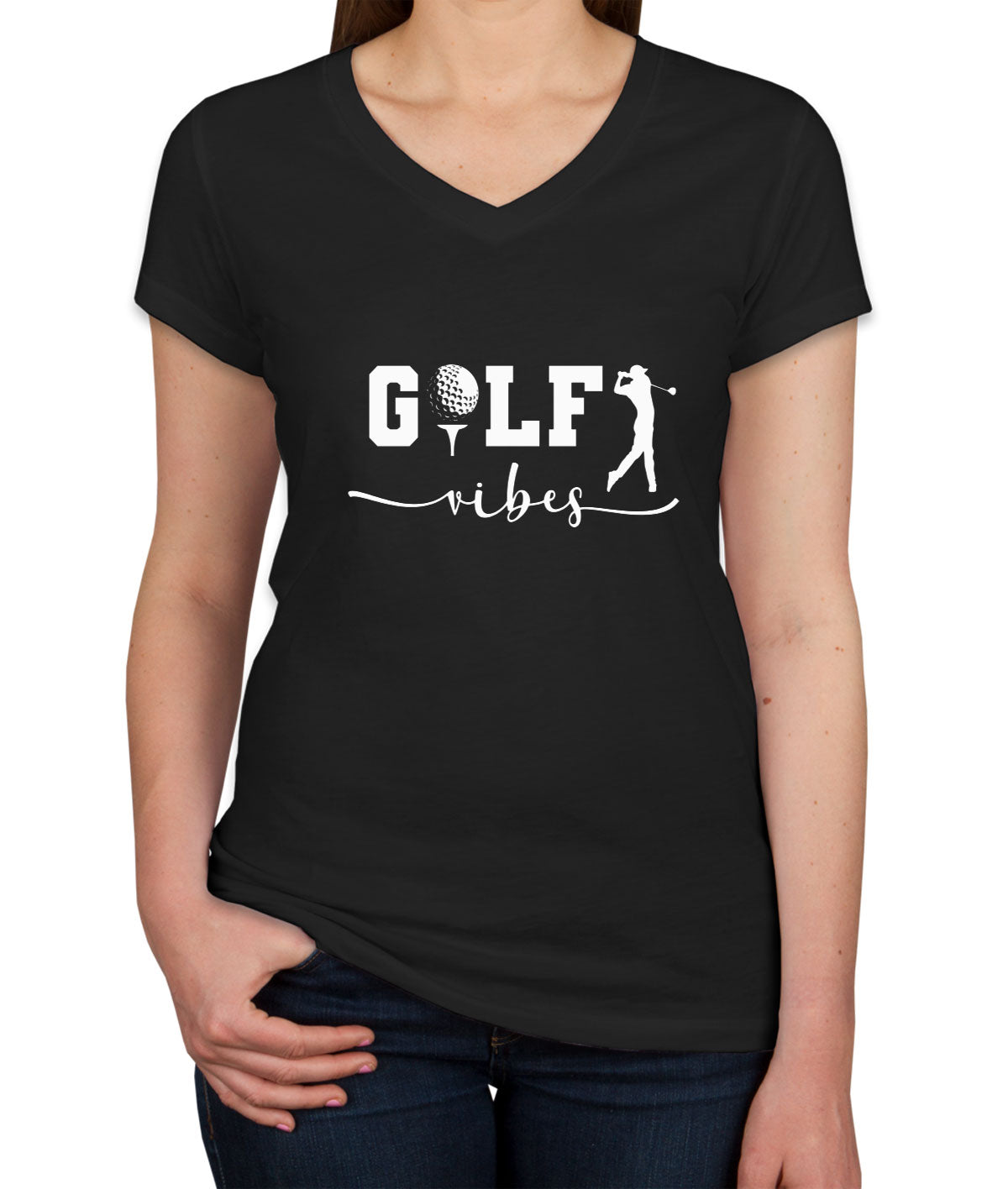 Golf Vibes Women's V Neck T-shirt