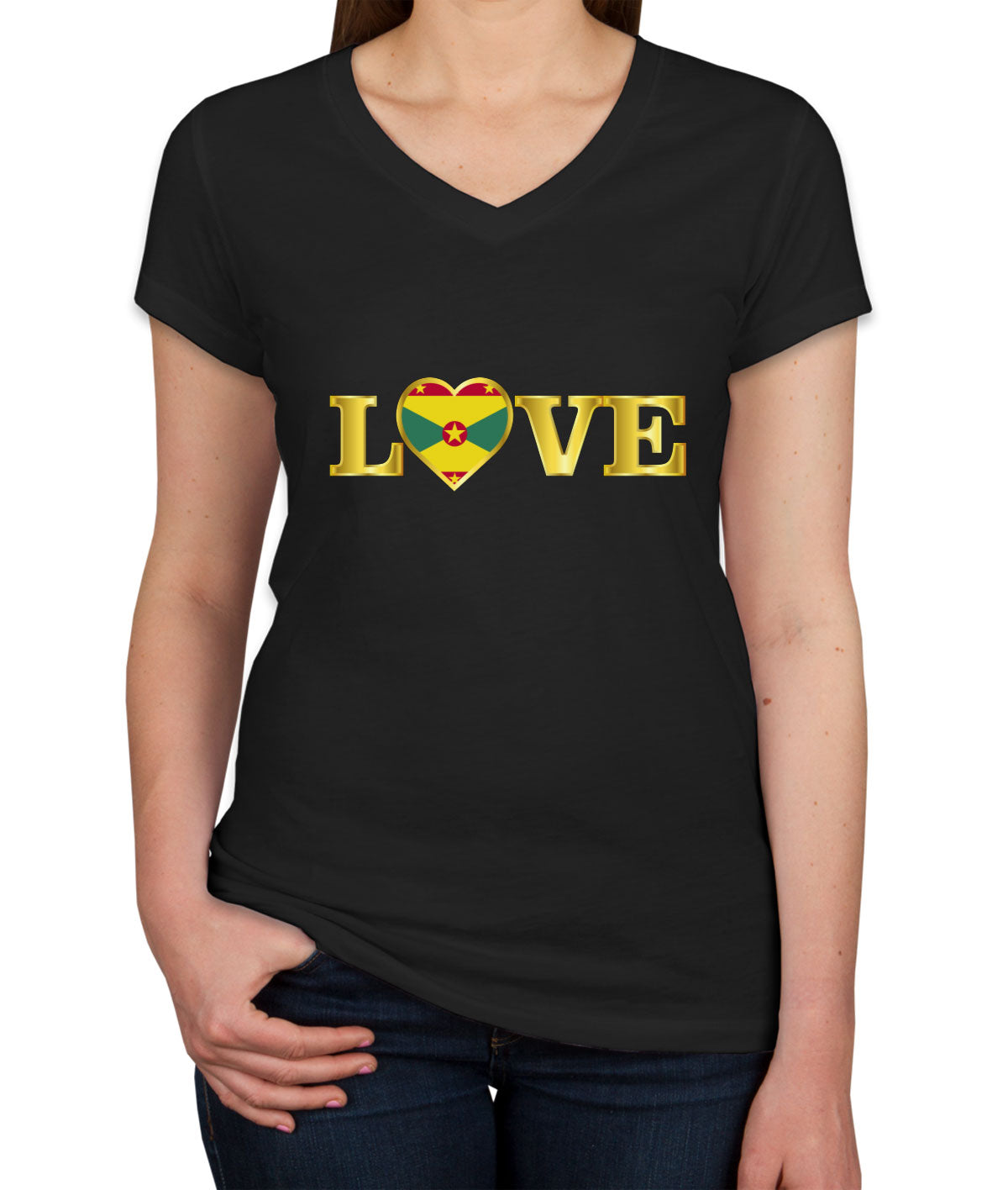 Grenada Love Women's V Neck T-shirt