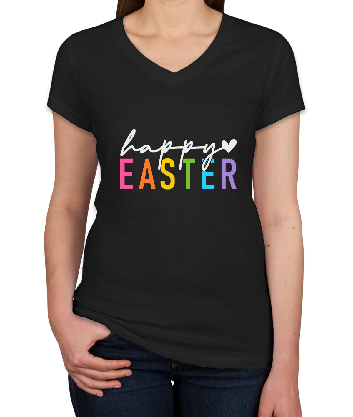 Happy Easter Women's V Neck T-shirt