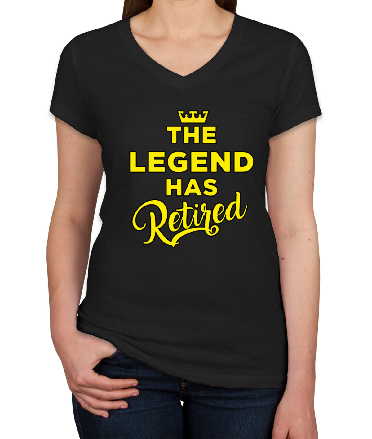 The Legend Has Retired Women's V Neck T-shirt