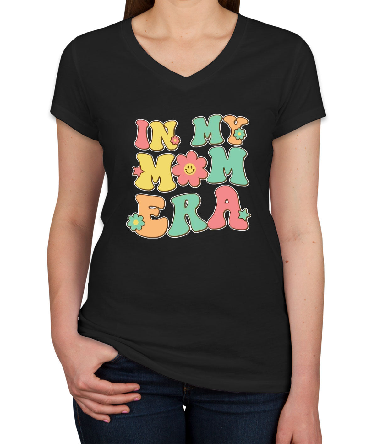 In My Mom Era Mother's Day Women's V Neck T-shirt