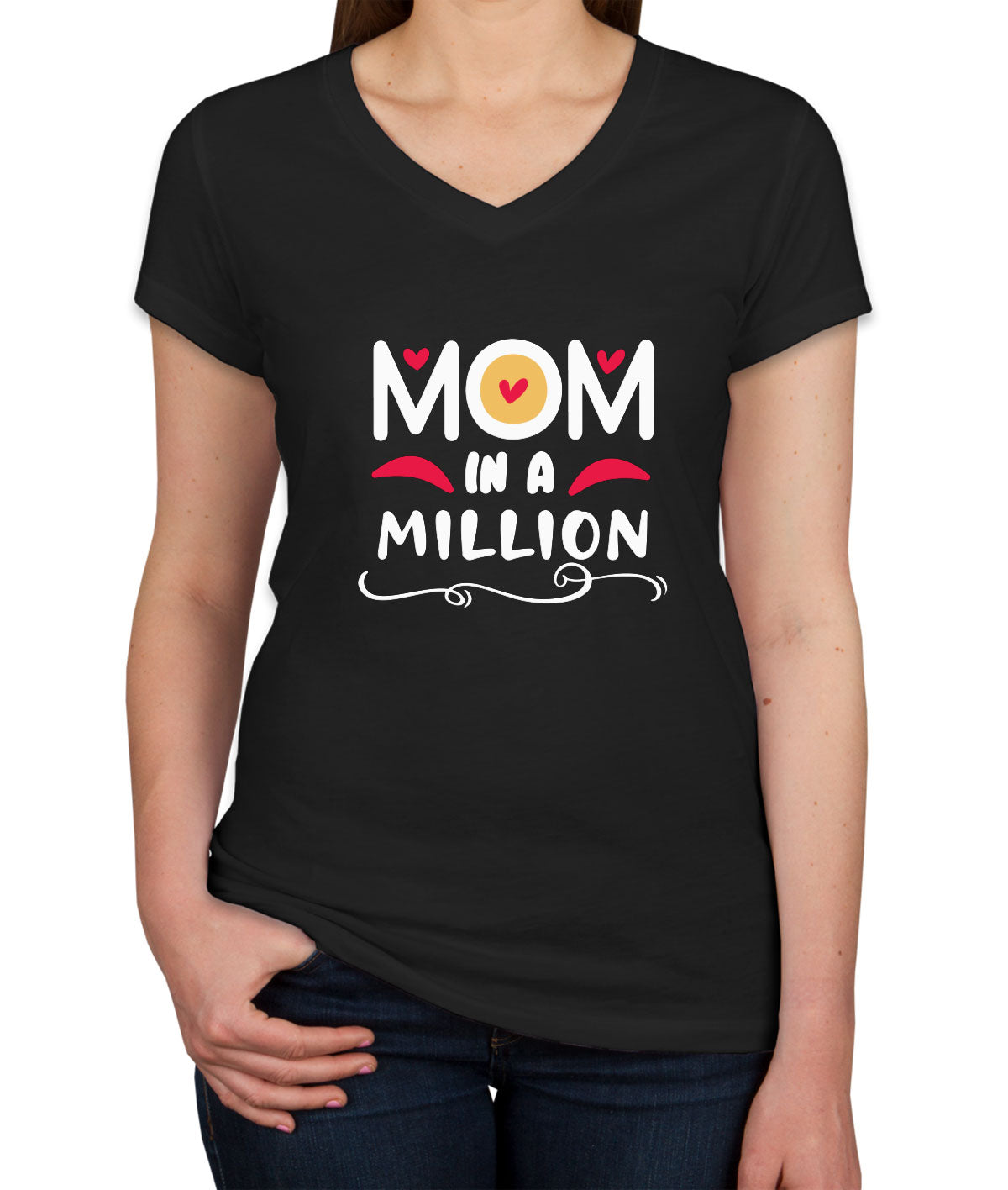 Mom In A Million Women's V Neck T-shirt