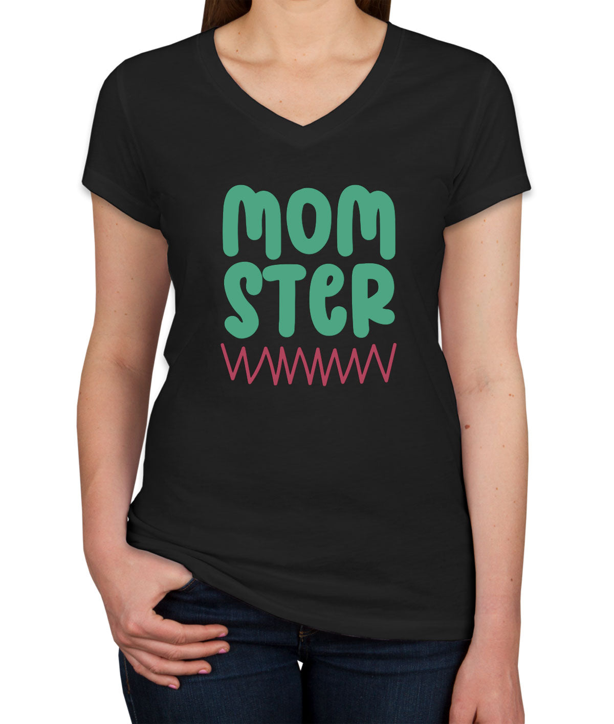 Momster Mother's Day Women's V Neck T-shirt