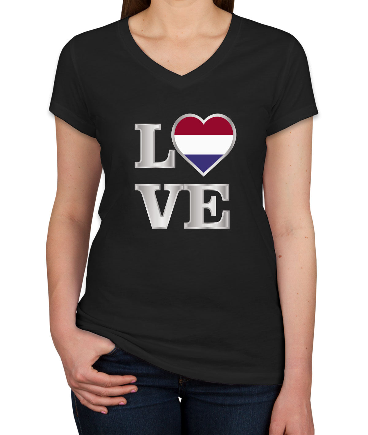 Netherlands Love Women's V Neck T-shirt
