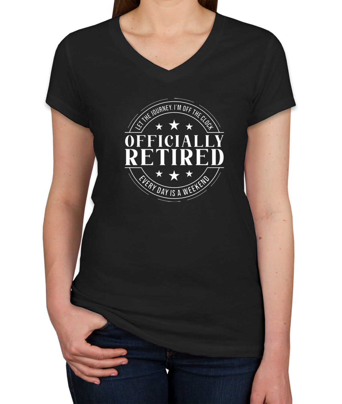 Officially Retired Women's V Neck T-shirt