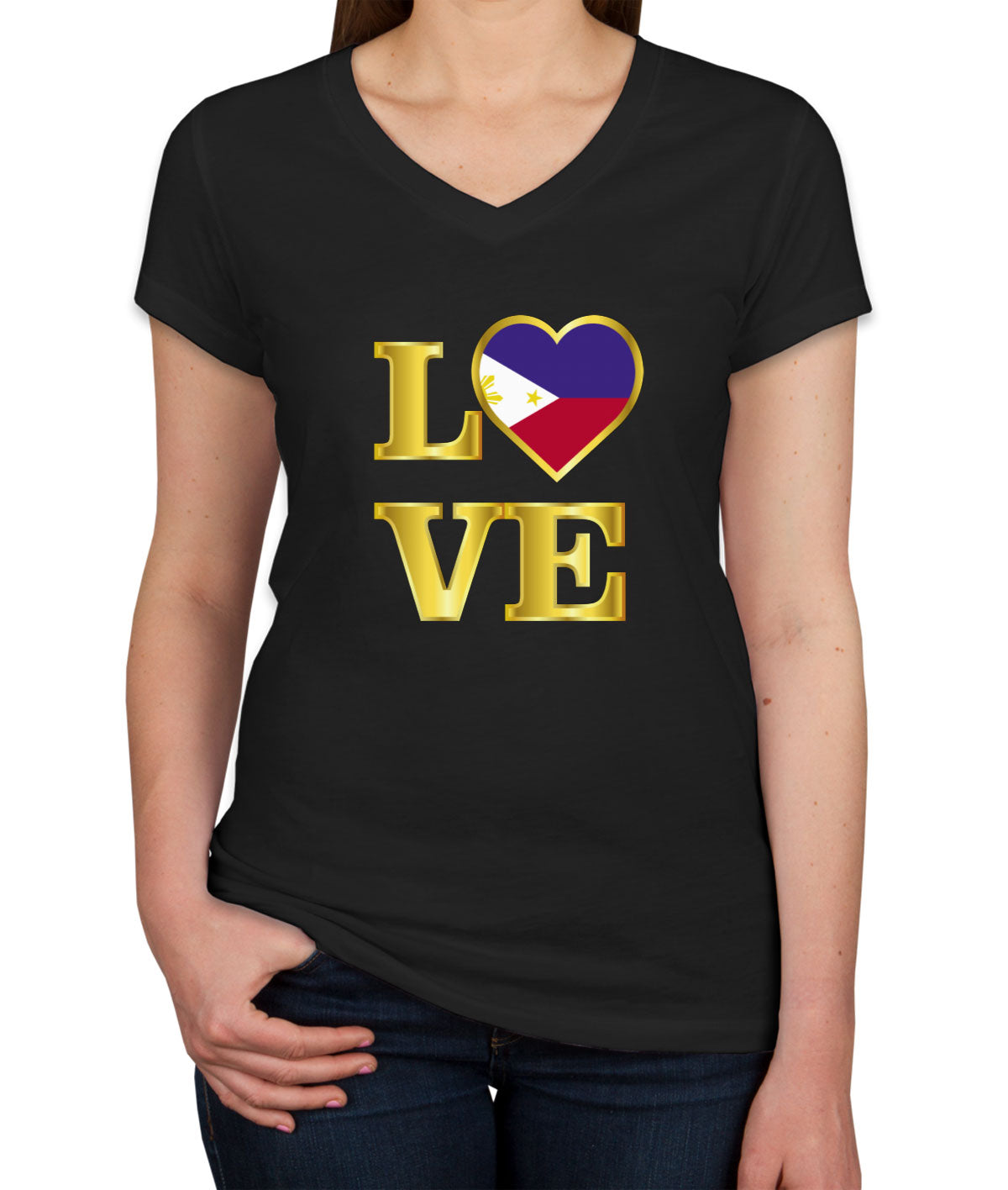 Philippines Love Women's V Neck T-shirt