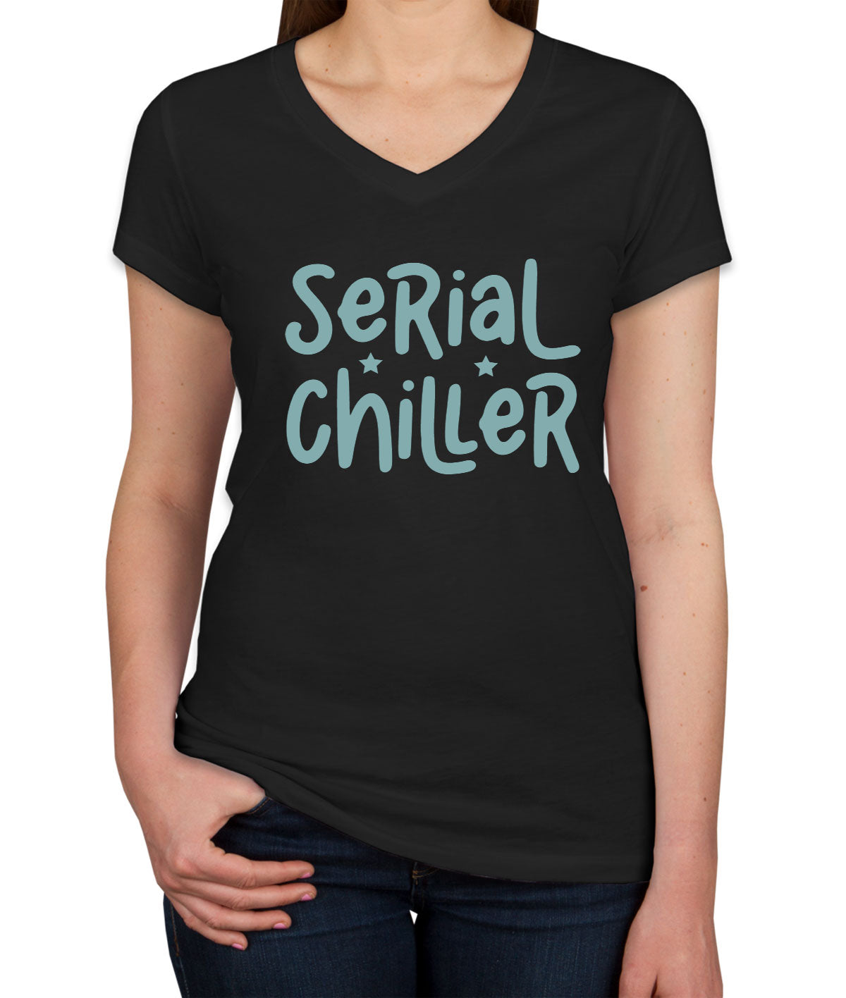 Serial Chiller Women's V Neck T-shirt