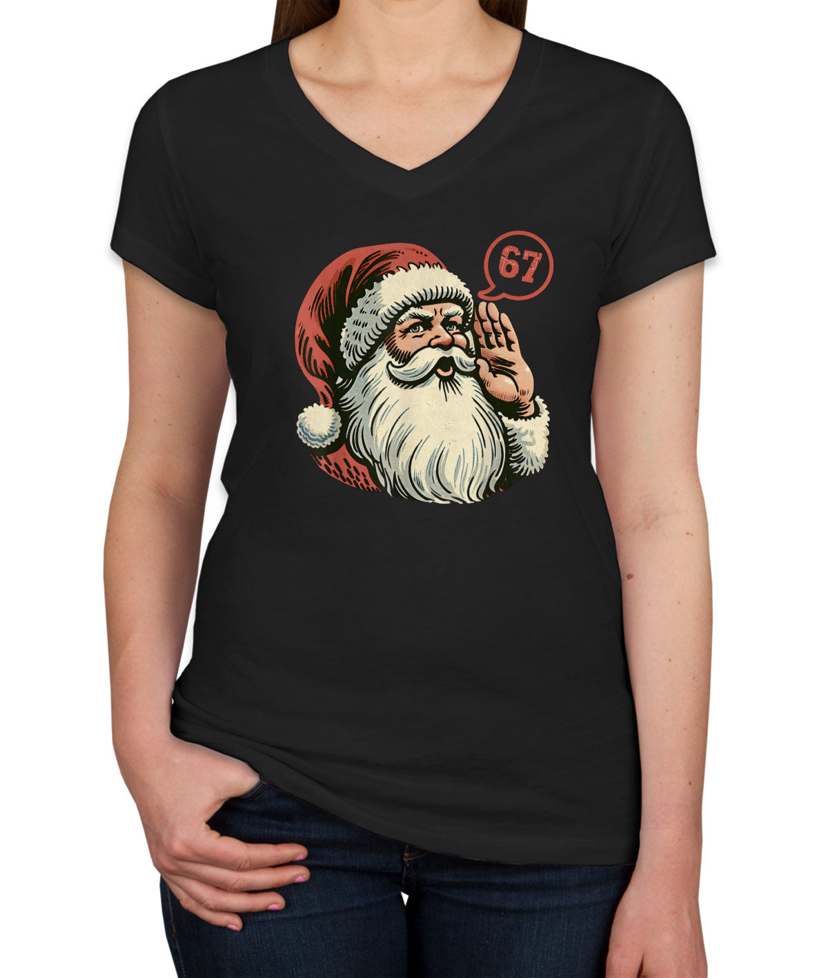 67 Sixty Seven Christmas Women's V Neck T-shirt