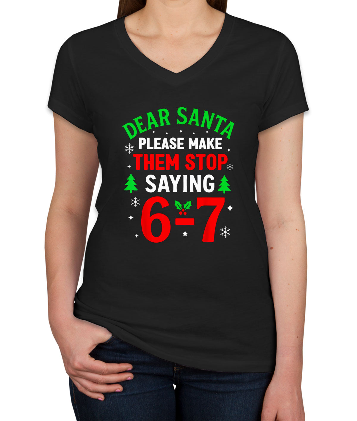 67 Sixty Seven Christmas Women's V Neck T-shirt