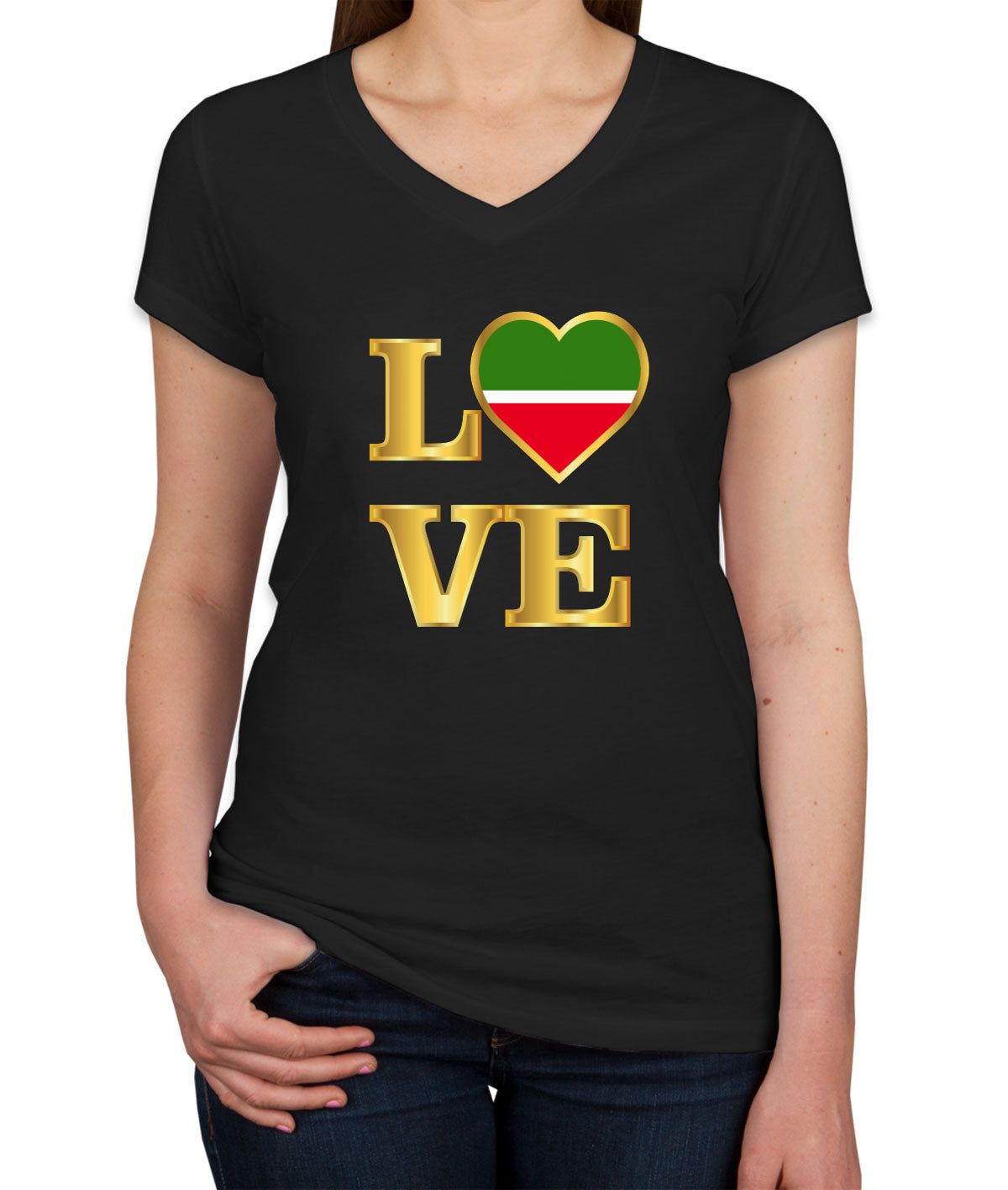 Tatarstan Love Women's V Neck T-shirt