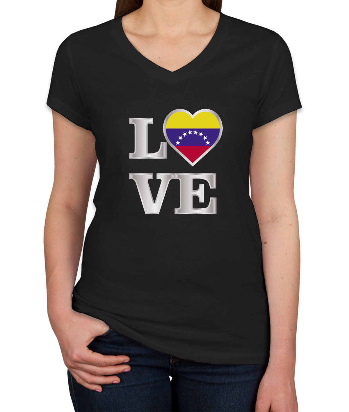 Venezuela Love Women's V Neck T-shirt
