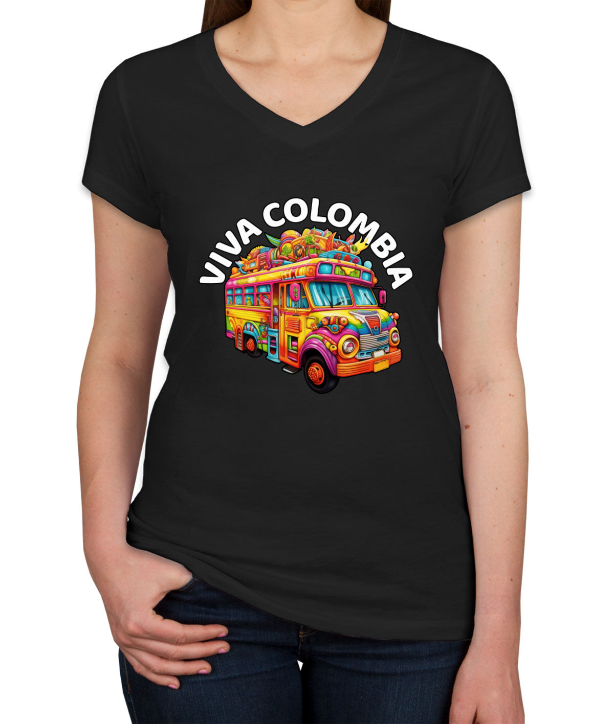 Viva Colombia Women's V Neck T-shirt