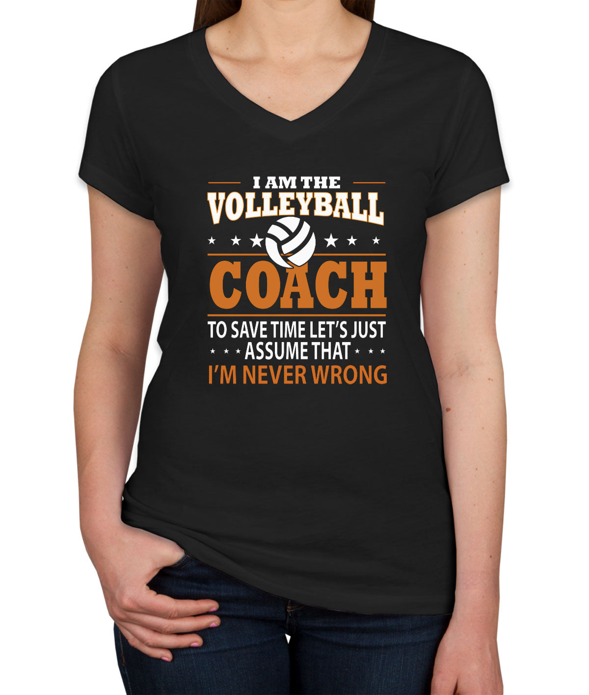 I'm The Volleyball Coach Women's V Neck T-shirt