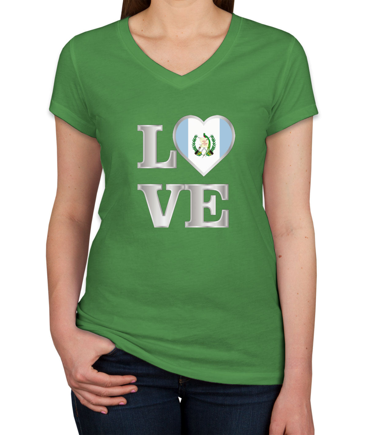 Guatemala Love Women's V Neck T-shirt