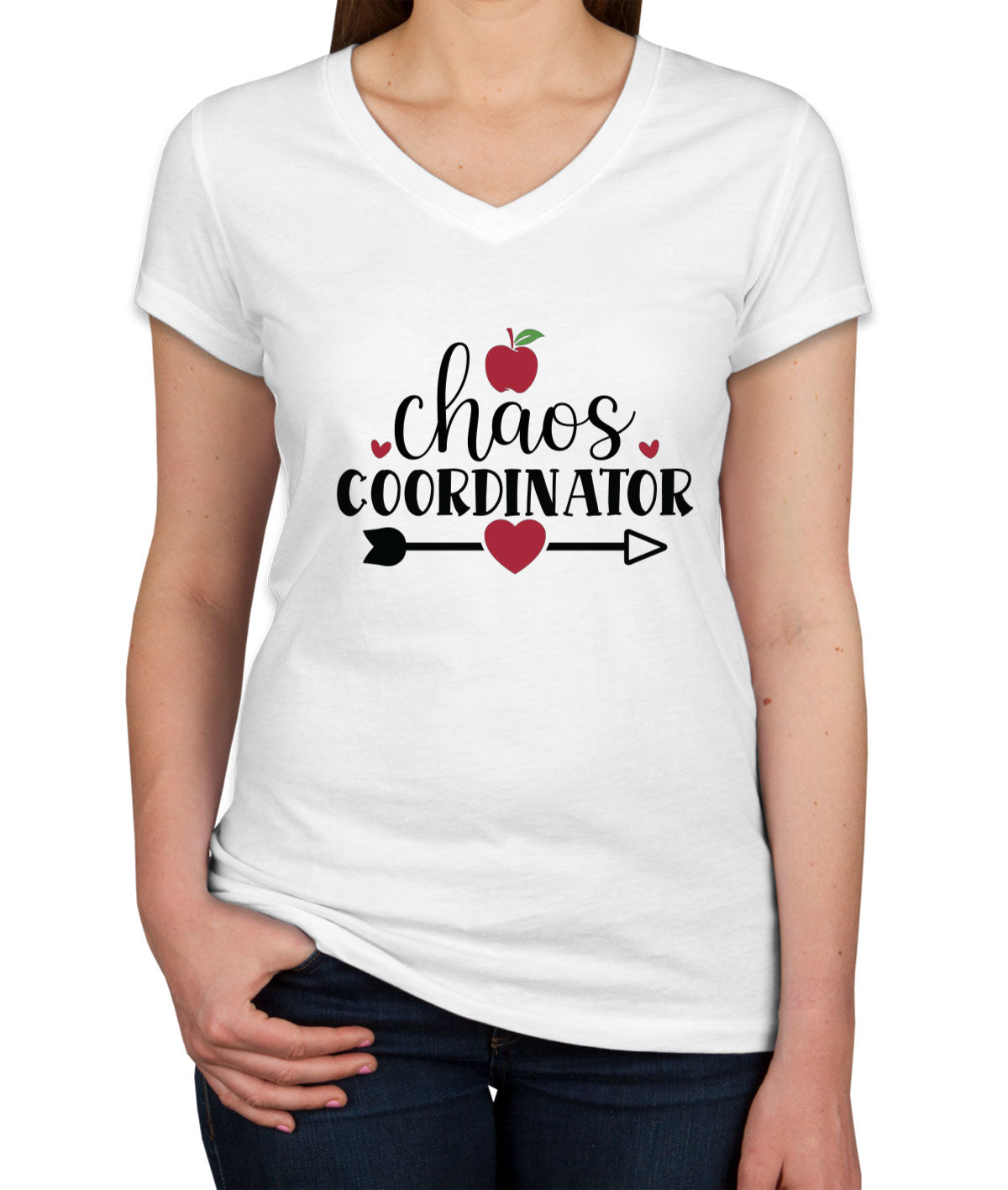 Chaos Coordinator Teacher Women's V Neck T-shirt