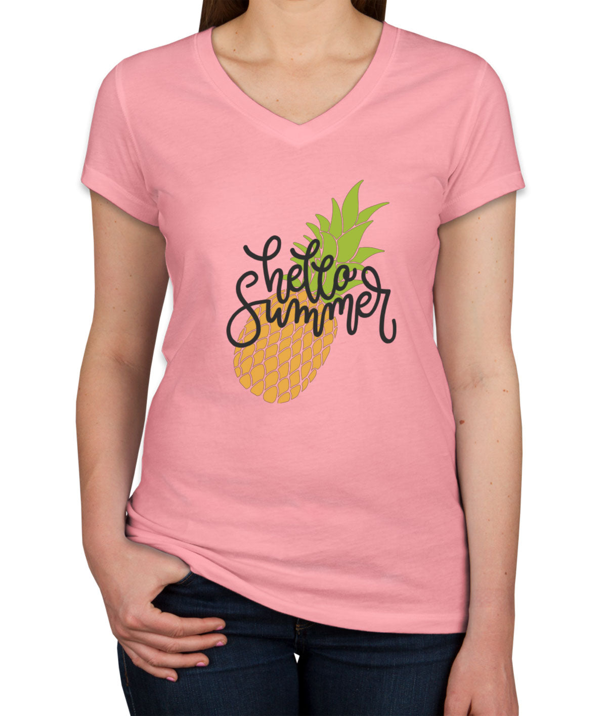 Hello Summer Women's V Neck T-shirt